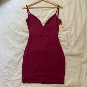 Superdown NWT Bodycon Pink Mini Dress Open Back